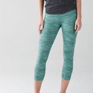 Lululemon Wunder Under Crop LeggingsSpace Dye Camo size 6